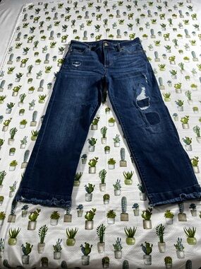 Liverpool Los Angeles Women’s Dark Wash “The Crop Straight” Jeans Size 12/31